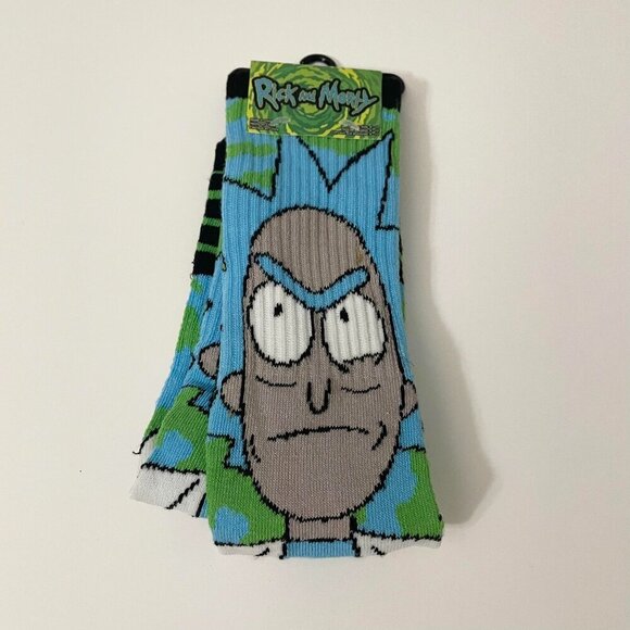 Rick and Morty Socks Shoe Size 6-12 Adult Swim - Picture 1 of 13